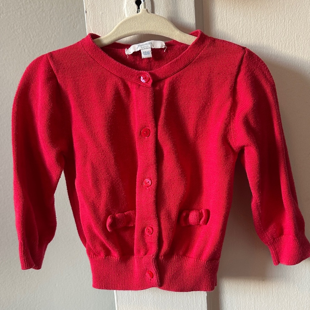 Jacadi Red/Hot Pink Cardigan